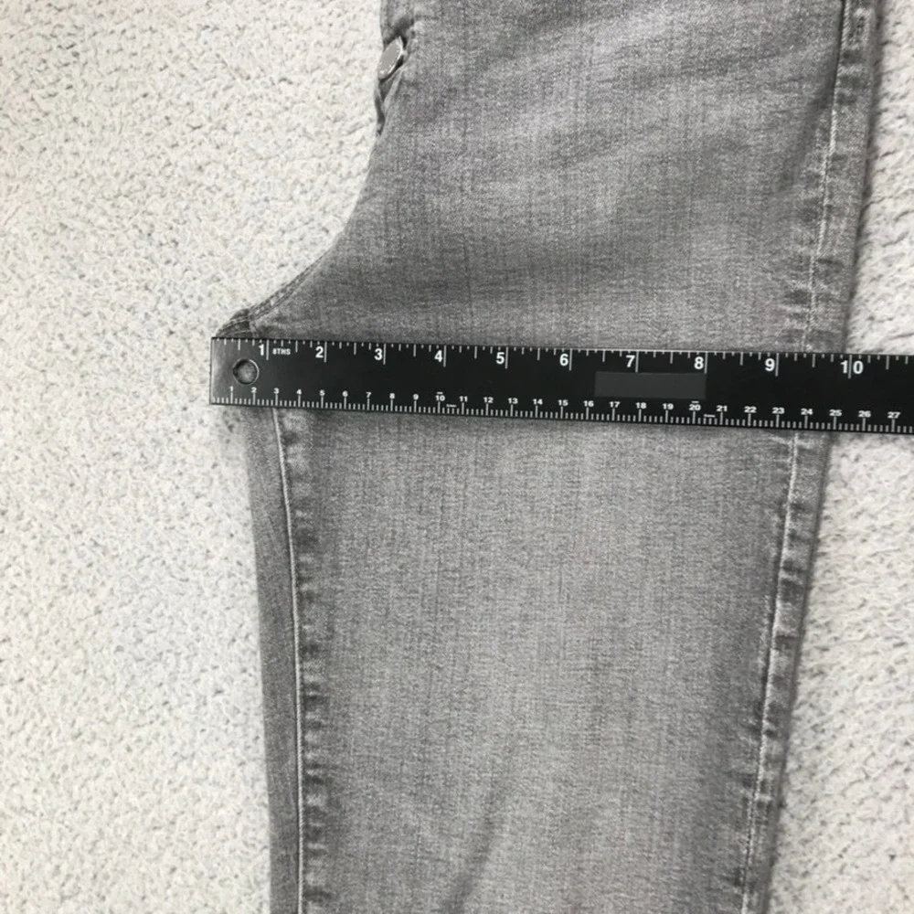 AG Jeans‎ Size 29 The Isabelle Button Up Hi-Rise Straight Crop Gray Denim - Picture 10 of 14